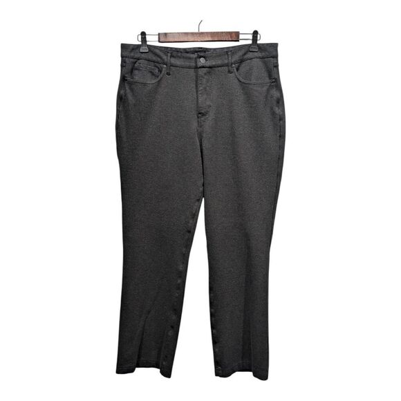 NYDJ Marilyn Straight Sculpt Her Gray Stretch Ponte Knit Cropped Ankle Pants 16 - Picture 6 of 15